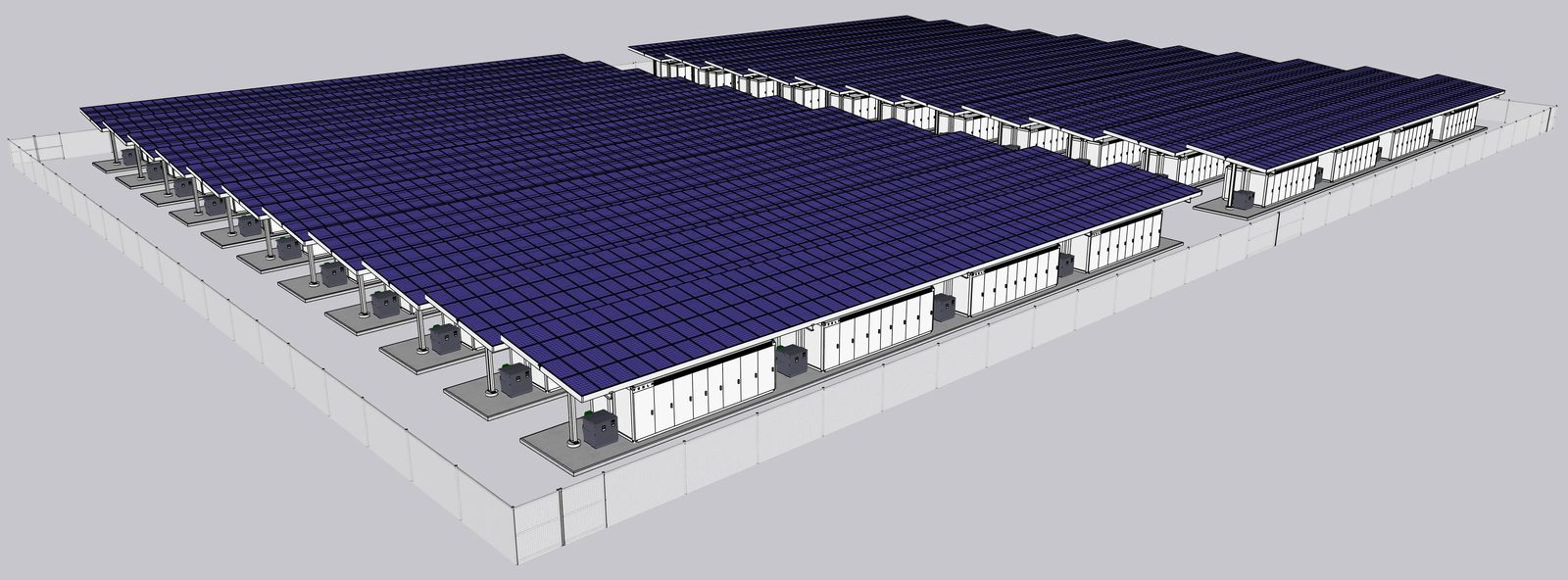 Magazyn energii Tesli – kontenery Megapack z zadaszeniem z paneli fotowoltaicznych