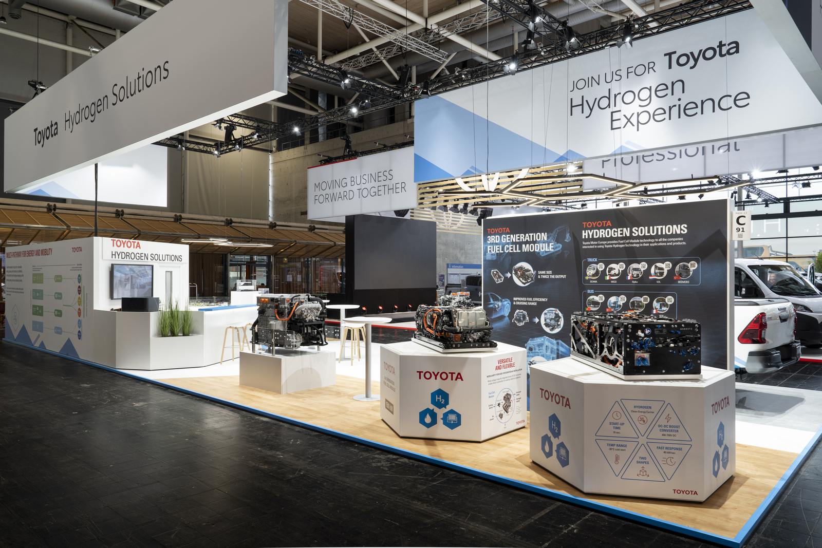 Stoisko Toyoty z ogniwami paliwowymi trzeciej generacji na targach IAA Transportation 2026