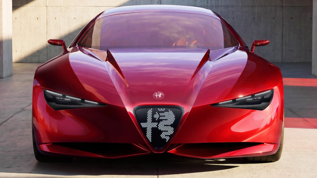 Alfa Romeo Cuorerosso, czerwony koncept coupé z tarczą Scudetto