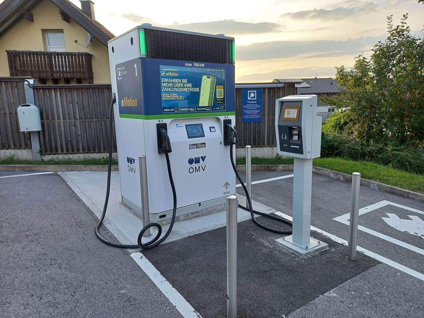Stacja szybkiego ładowania OMV eMotion o mocy 150 kW w Austrii