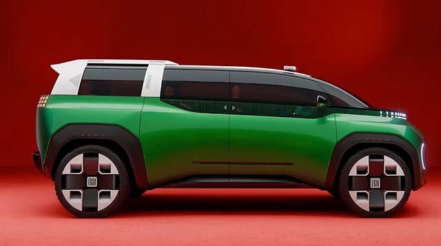 Tylna część konceptu Fiat Multiplay z obrotowym spoilerem