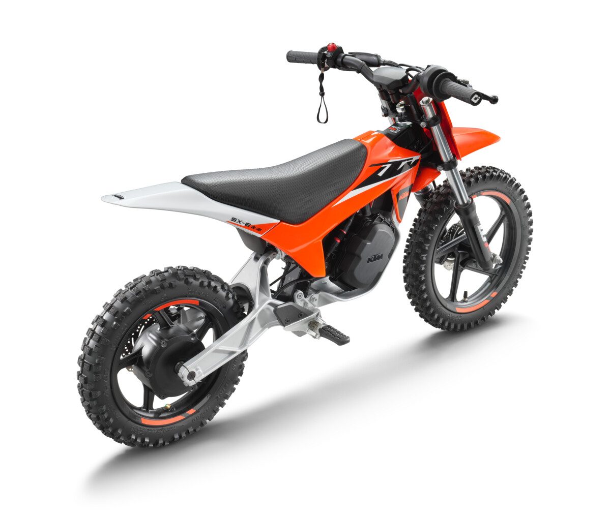 KTM SX-E 2.12 — elektryczny motocykl motocrossowy dla dzieci, widok z boku