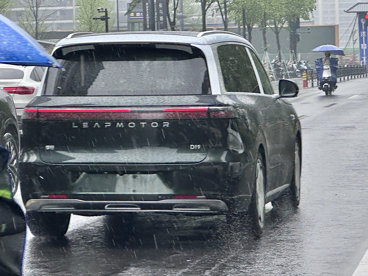 Napis Leapmotor D19 na klapie bagażnika dużego SUV-a