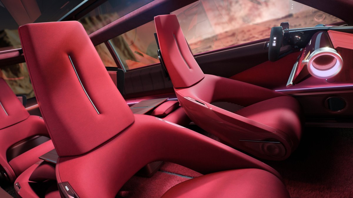 Deska rozdzielcza konceptu Renault E-Space Concept z przesuwną konsolą środkową