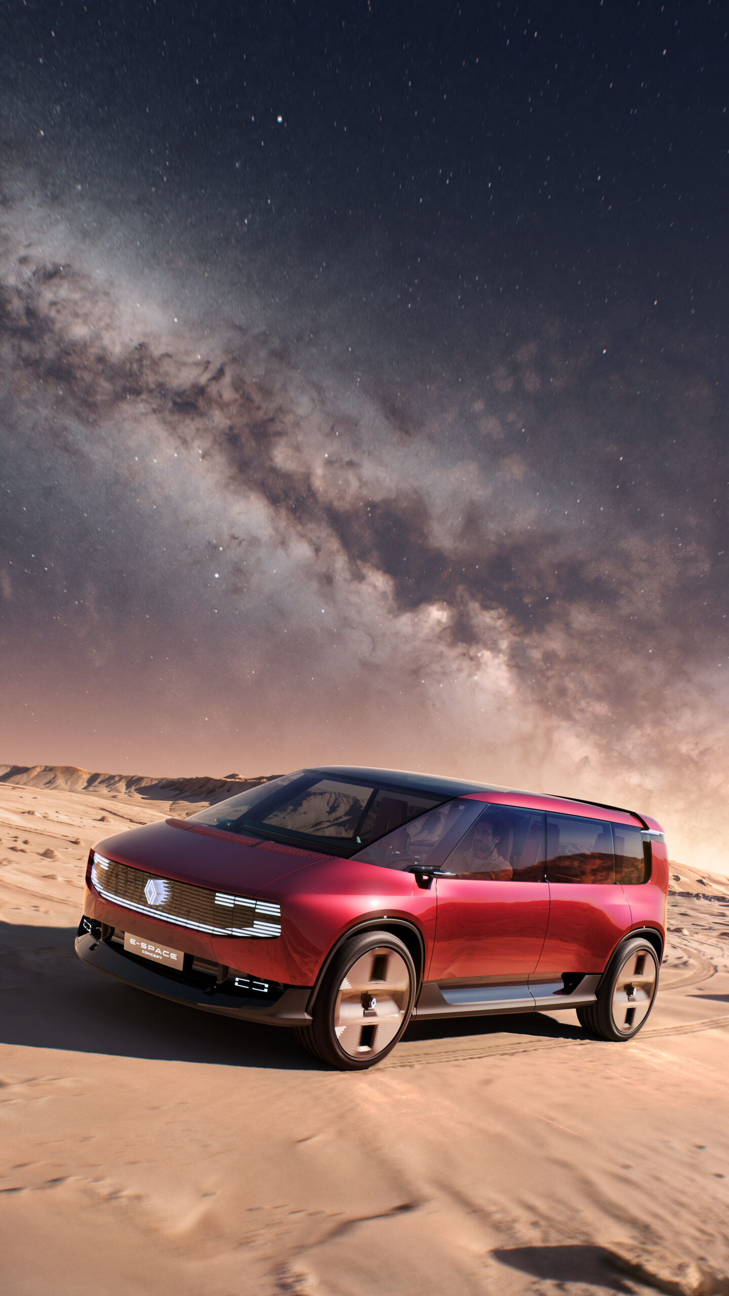 Renault E-Space Concept — ujęcie frontalne konceptu Renault