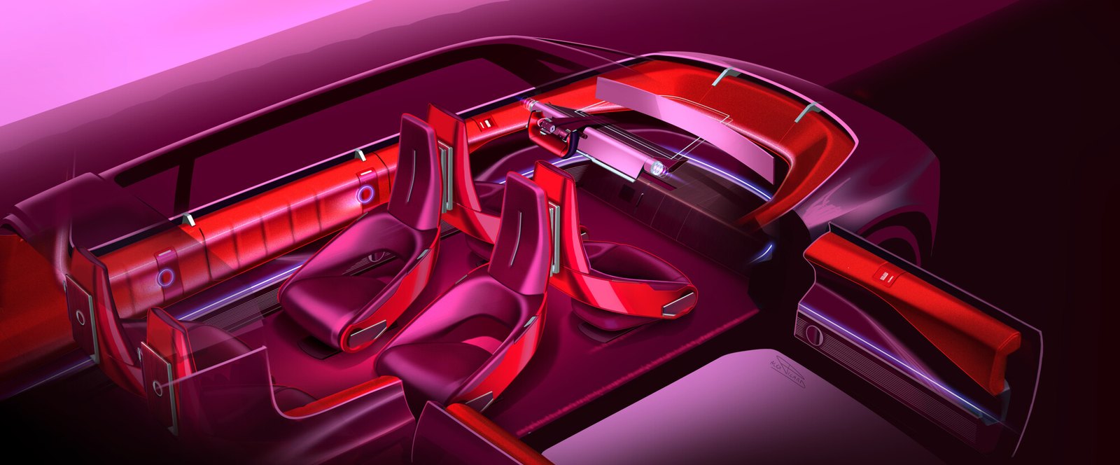 Koncept Renault E-Space Concept — elektryczny van z podświetlanym logo, widok z przodu