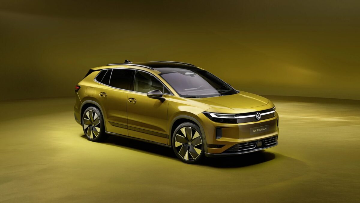 Volkswagen ID. Tiguan w złotym lakierze — elektryczny SUV po światowej premierze